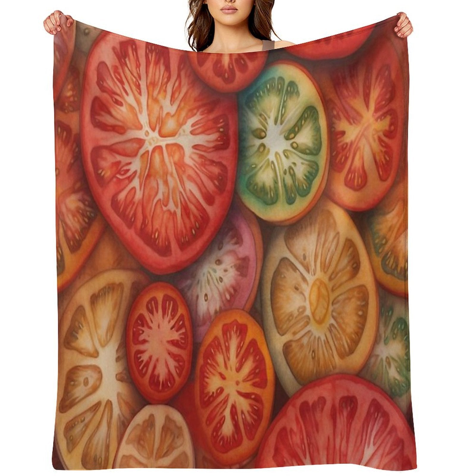 Tomato Quick-dry Throw Blanket