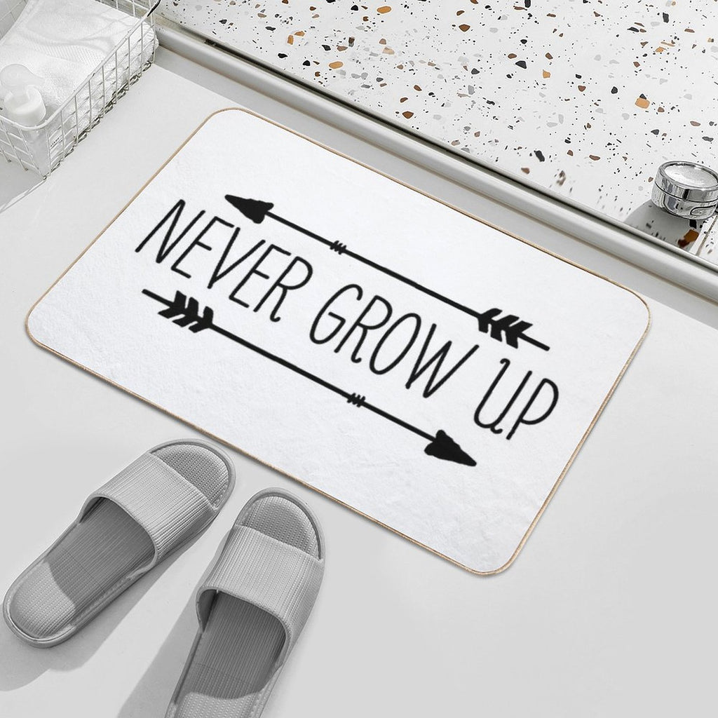 Never Grow Up  Dirt-Trapping Bath Mat