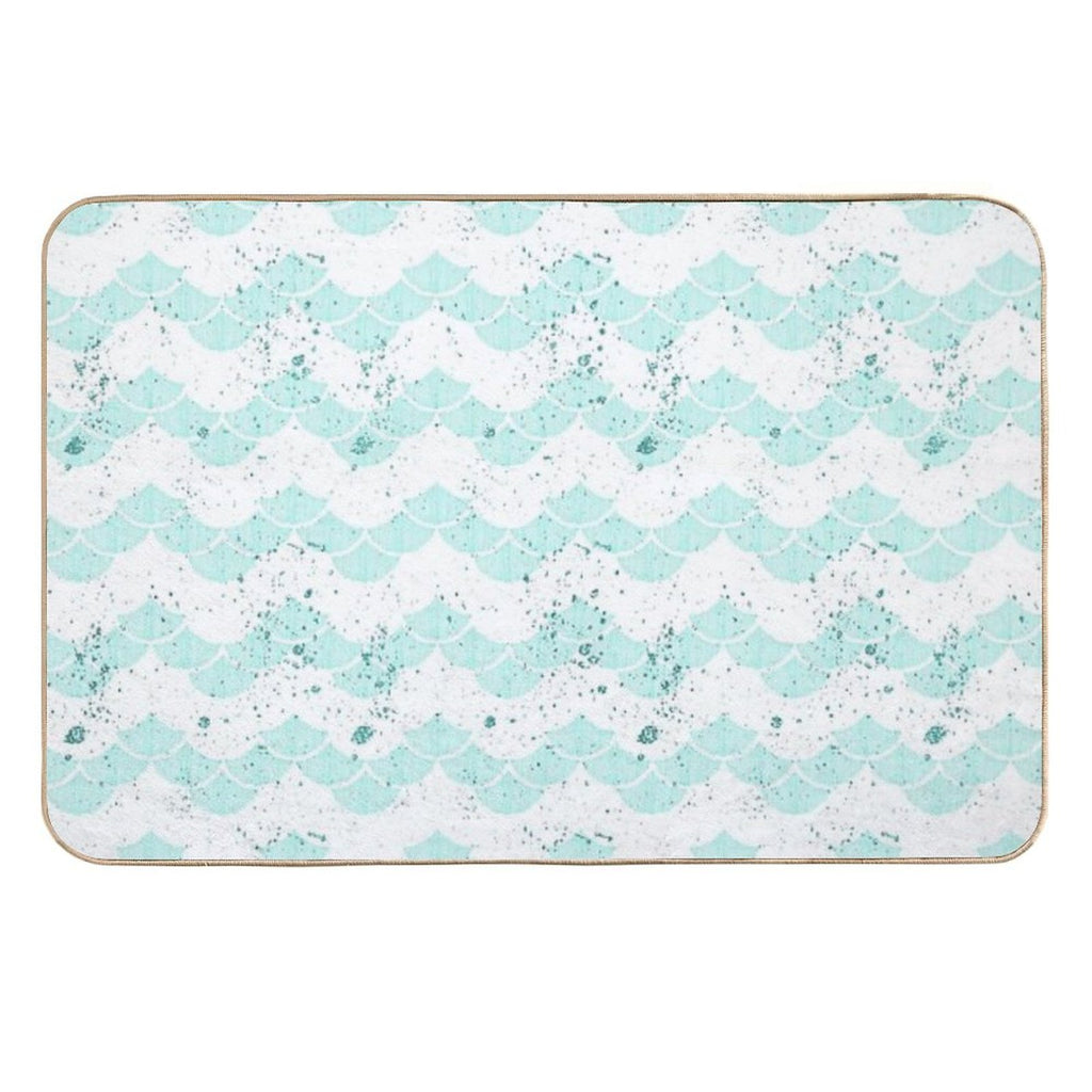 Mermay Scales Glitter Mermaid Have More Fun  Fade-Resistant Bath Mat