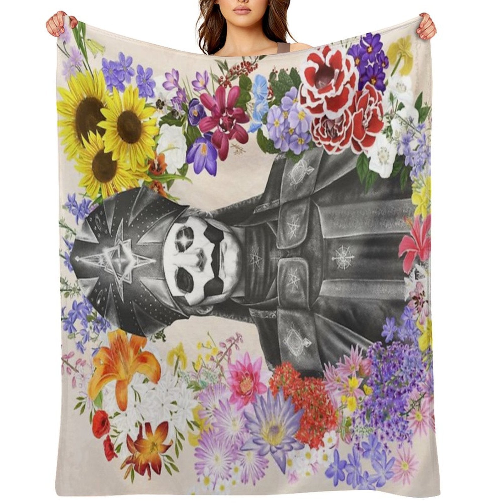 Papa - Language of Flowers Versatility Throw Blanket