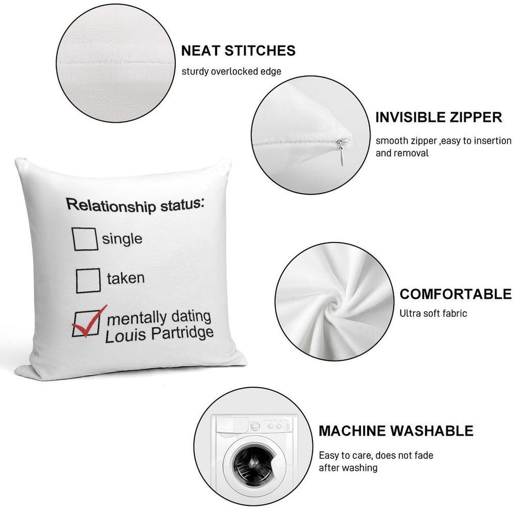Mentally Dating Louis Partridge Soft Fade-Resistant Throw Pillow