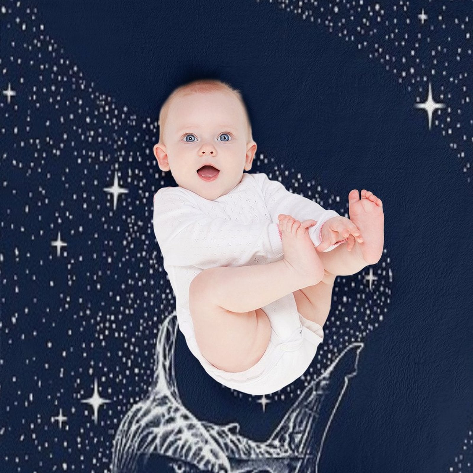 Starry Shark Quick-dry Throw Blanket
