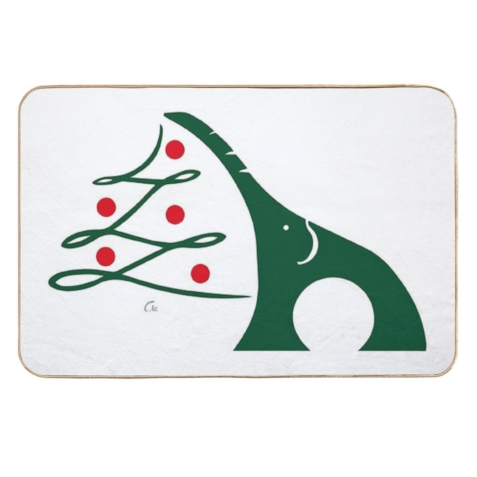 Elephant Christmas 1  Odorless Bath Mat