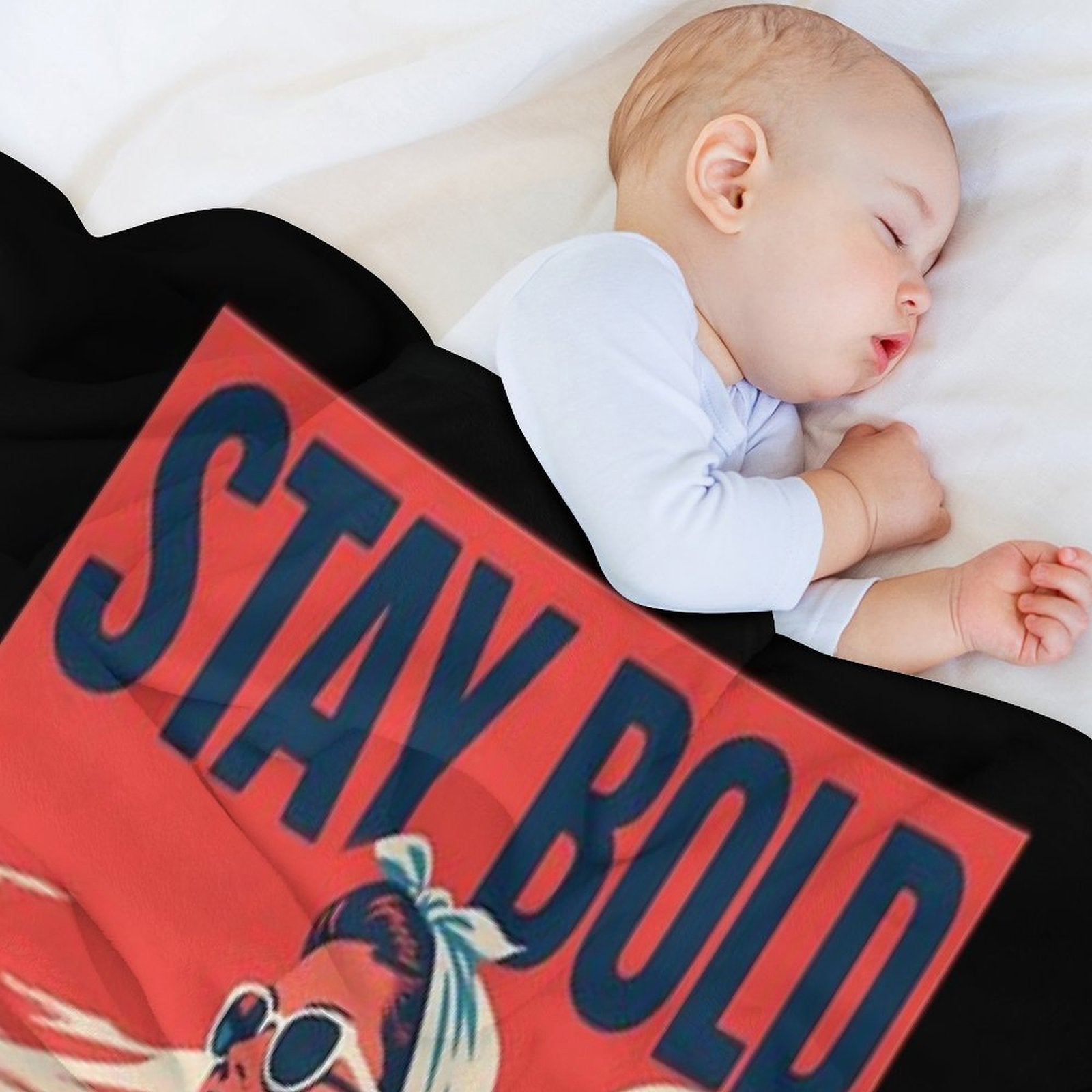 Stay Bold – Retro Beach Woman Hope Propaganda Quick-dry Throw Blanket
