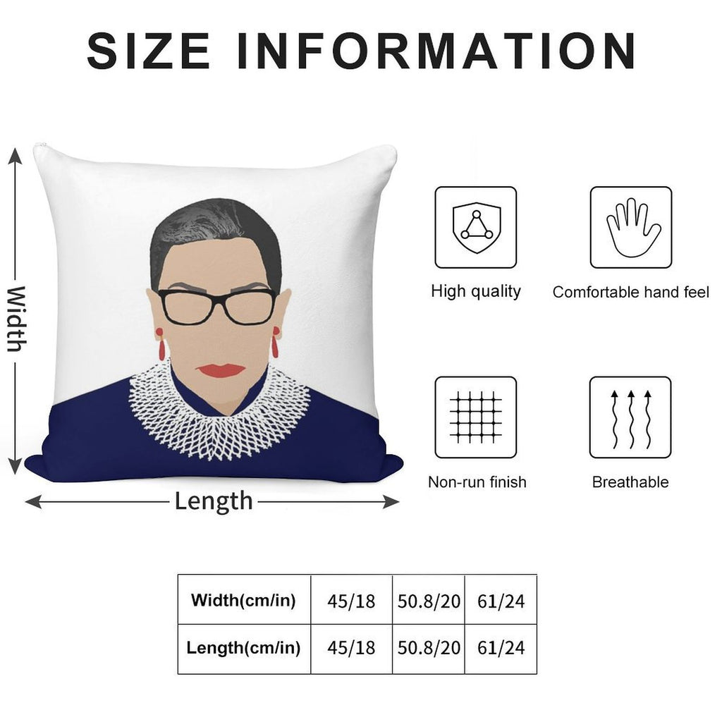 Ruth Bader Ginsburg Soft Bedroom Essential Throw Pillow