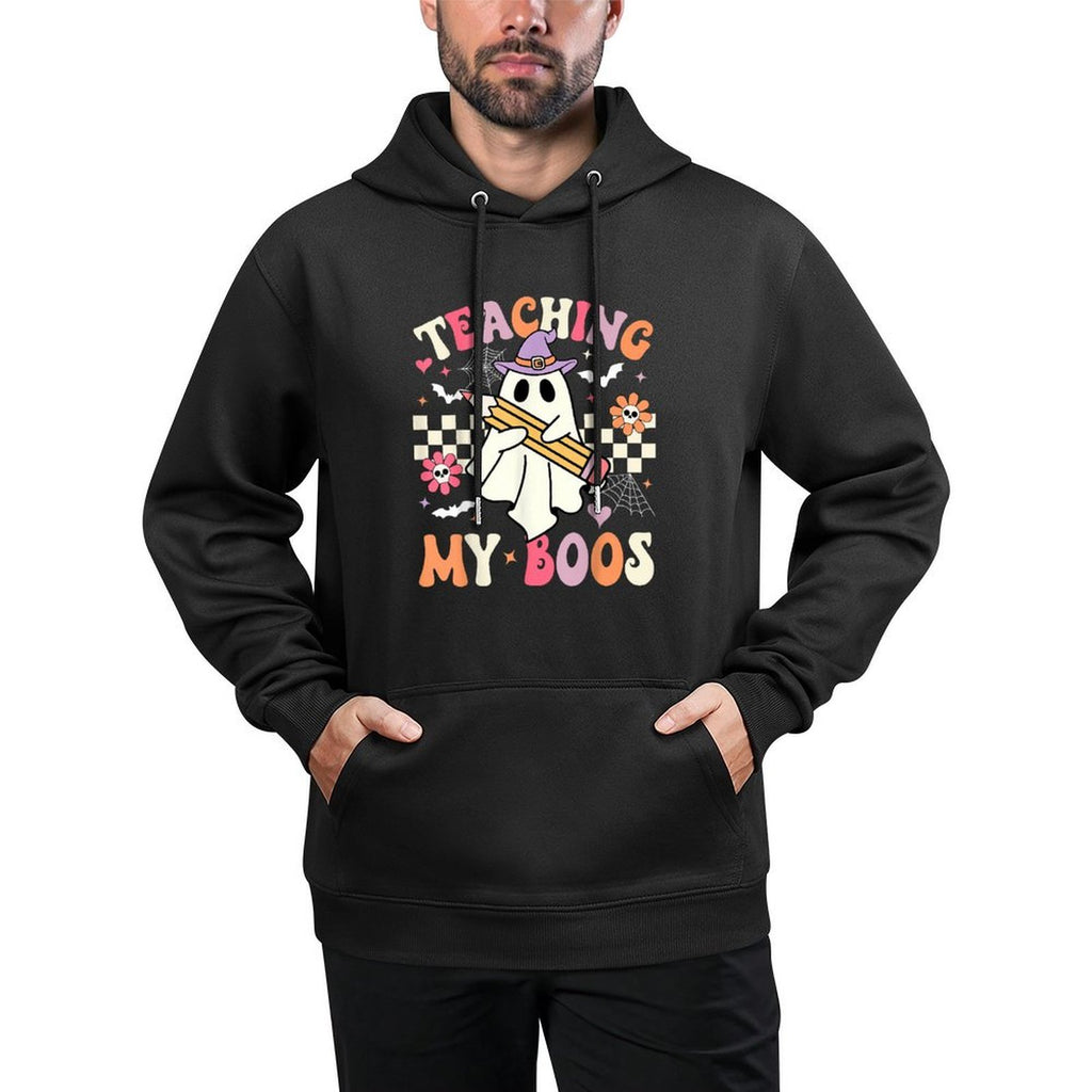 Teaching My Boos Teacher Cute Ghost Groovy Teacher Halloween All-Day Comfort Hoodie