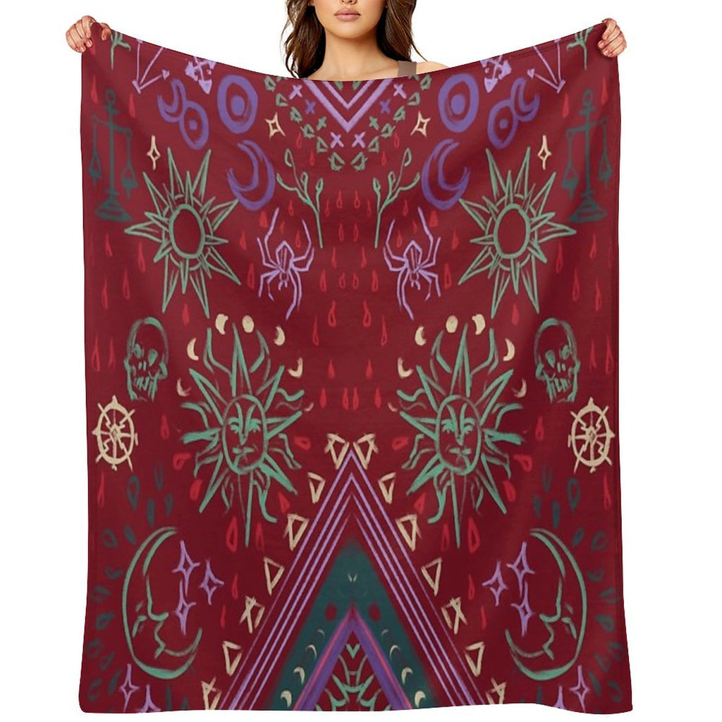 Mollymauk's Coat, Front Panels Quick-dry Throw Blanket