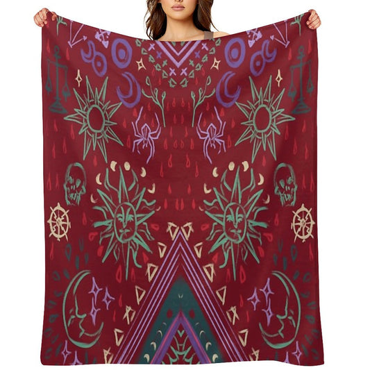 Mollymauk's Coat, Front Panels Quick-dry Throw Blanket