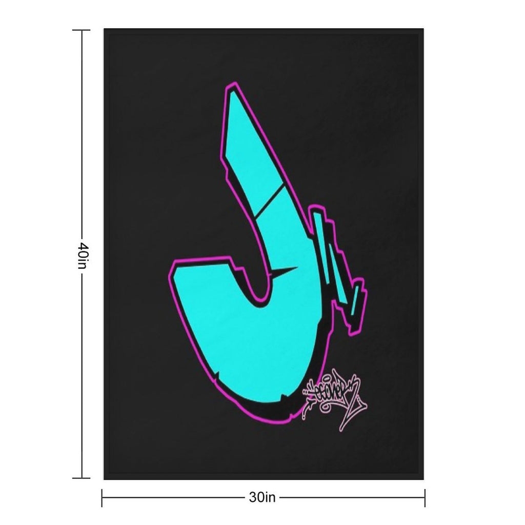 LETTER J BY ESONE URBAN GRAFFITI STREET STYLE Multi-functional Throw Blanket