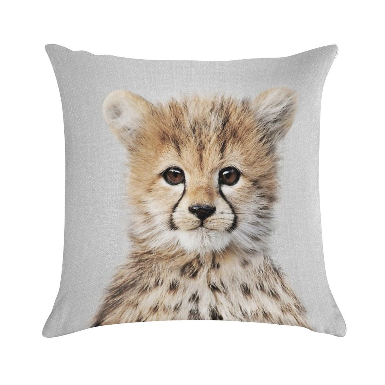 Baby Cheetah - Colorful Soft Bedroom Essential Throw Pillow
