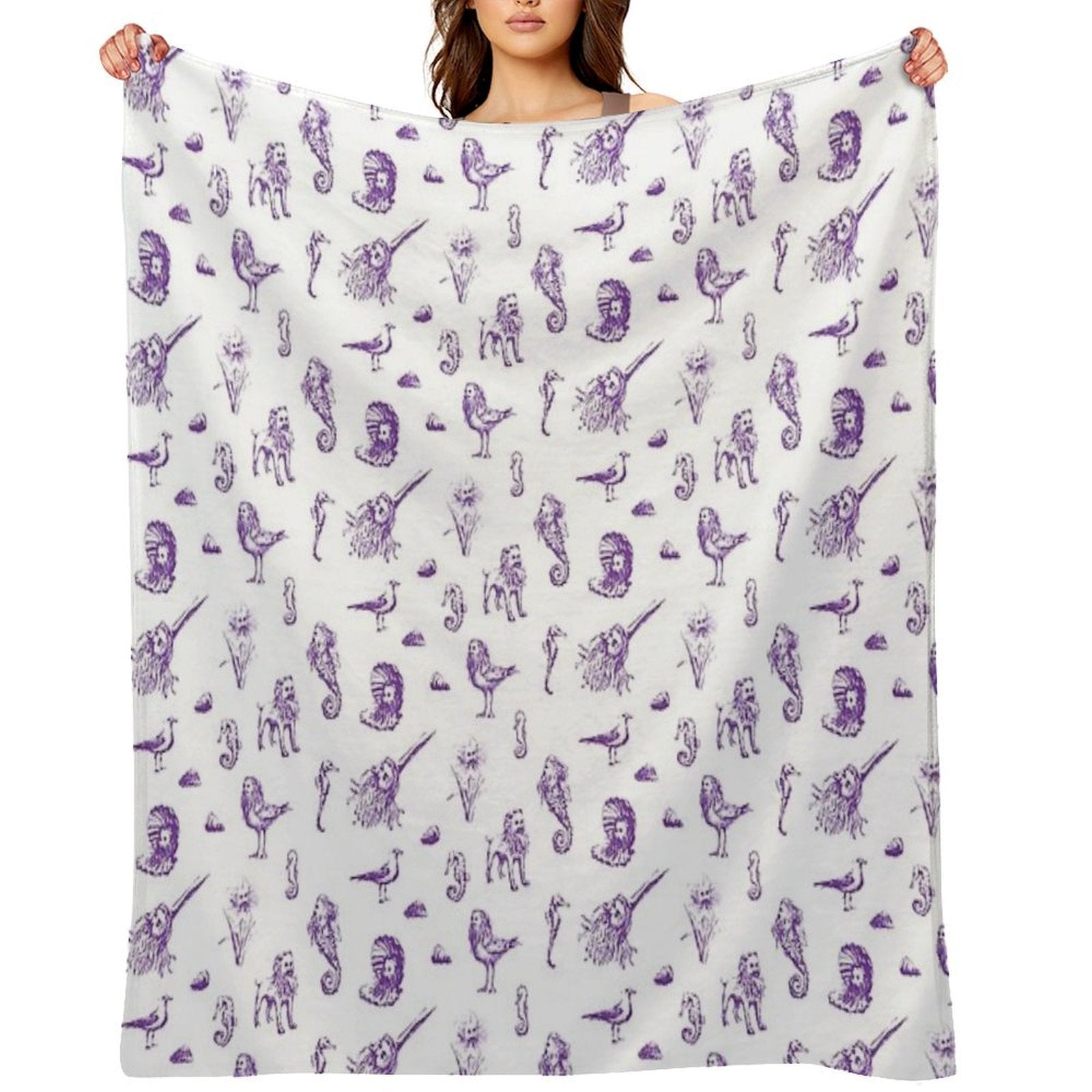 Rent-Free Blackbeard Sketches - Purple Lightweight Throw Blanket