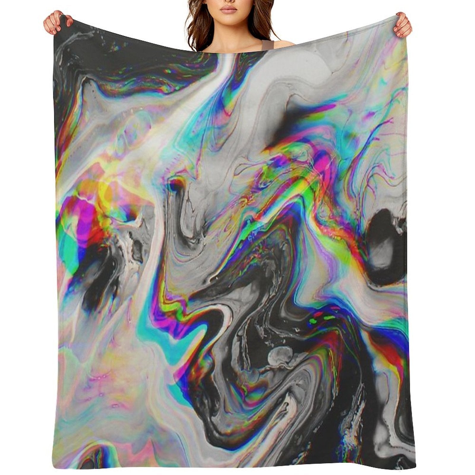 CONFUSION IN HER EYES THAT SAYS IT ALL Travel-friendly Throw Blanket