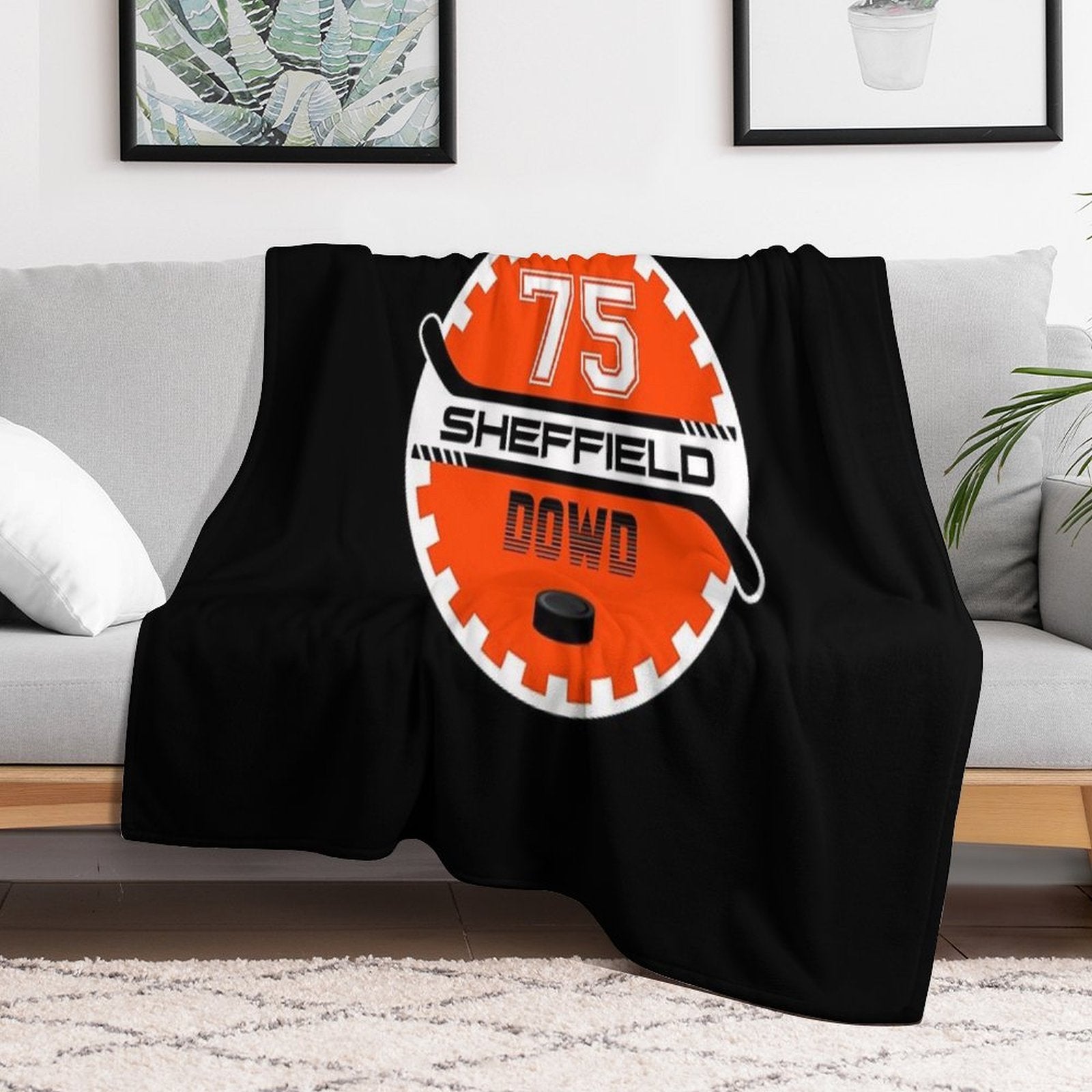 Sheffield Steelers Ice Hockey Cog - 75 Dowd Velvety-soft Throw Blanket