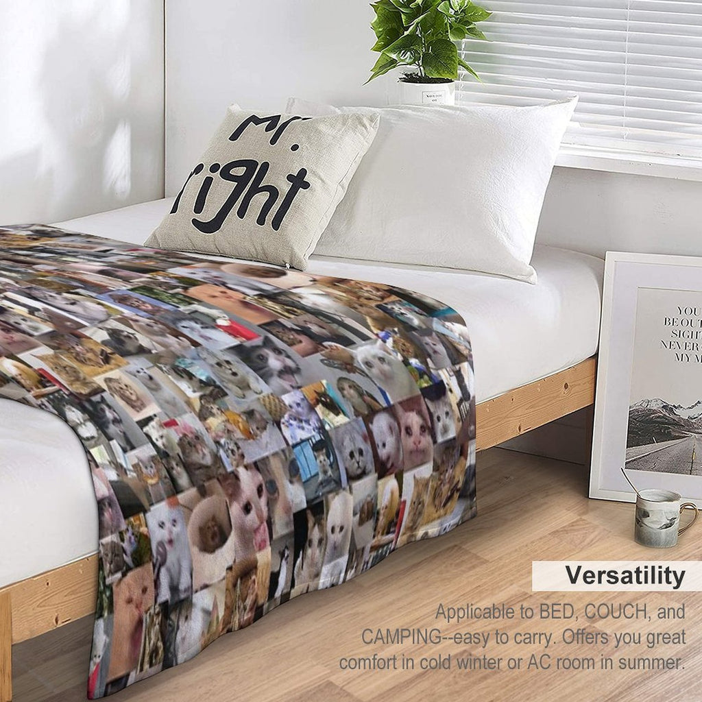 Ultimate Sad Cats (4K) Sustainable Throw Blanket