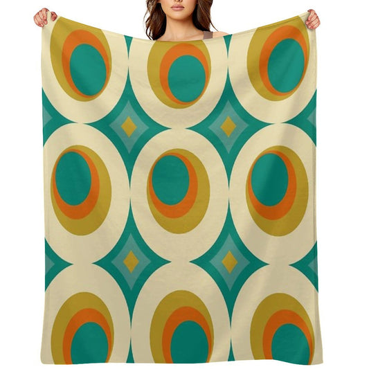 Mid-Century Modern Splash All-season Throw Blanket
