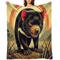 Tasmanian Devil  Tasmanian Devil Lovers Sustainable Throw Blanket