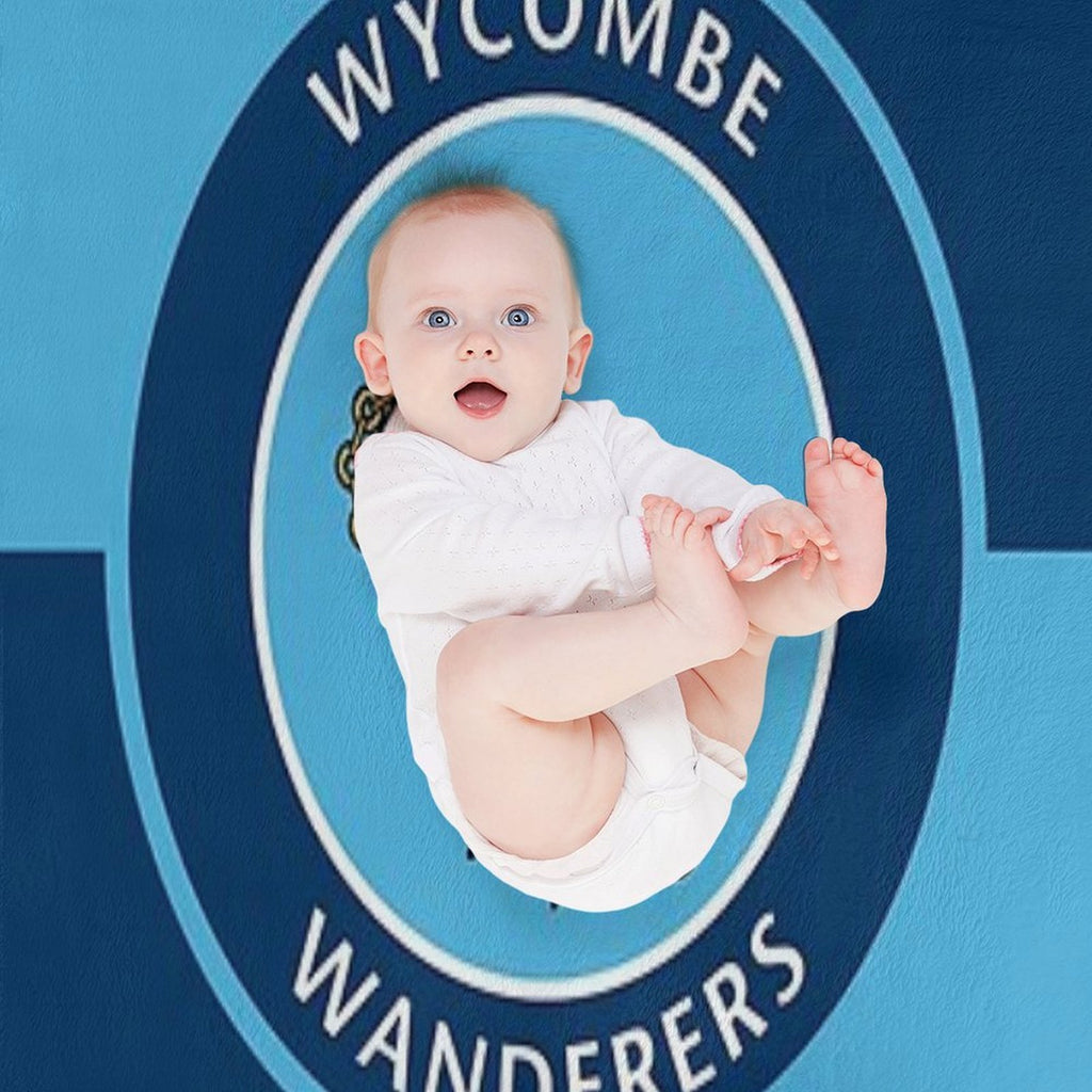 Wycombe Wanderers FC Logo - Squares Comfort Throw Blanket