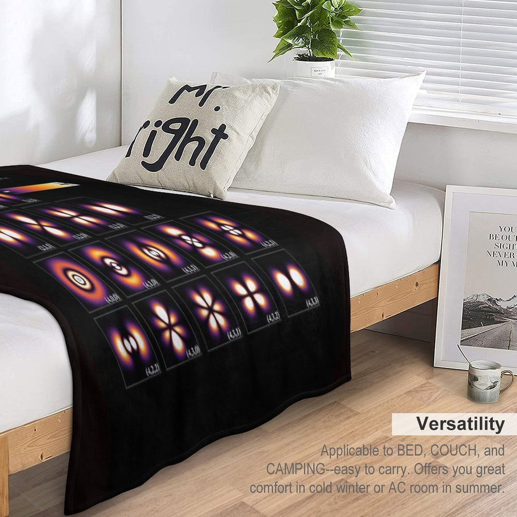 Hydrogen Wave Function – Quantum Mechanics Science Gift Shrink-resistant Throw Blanket