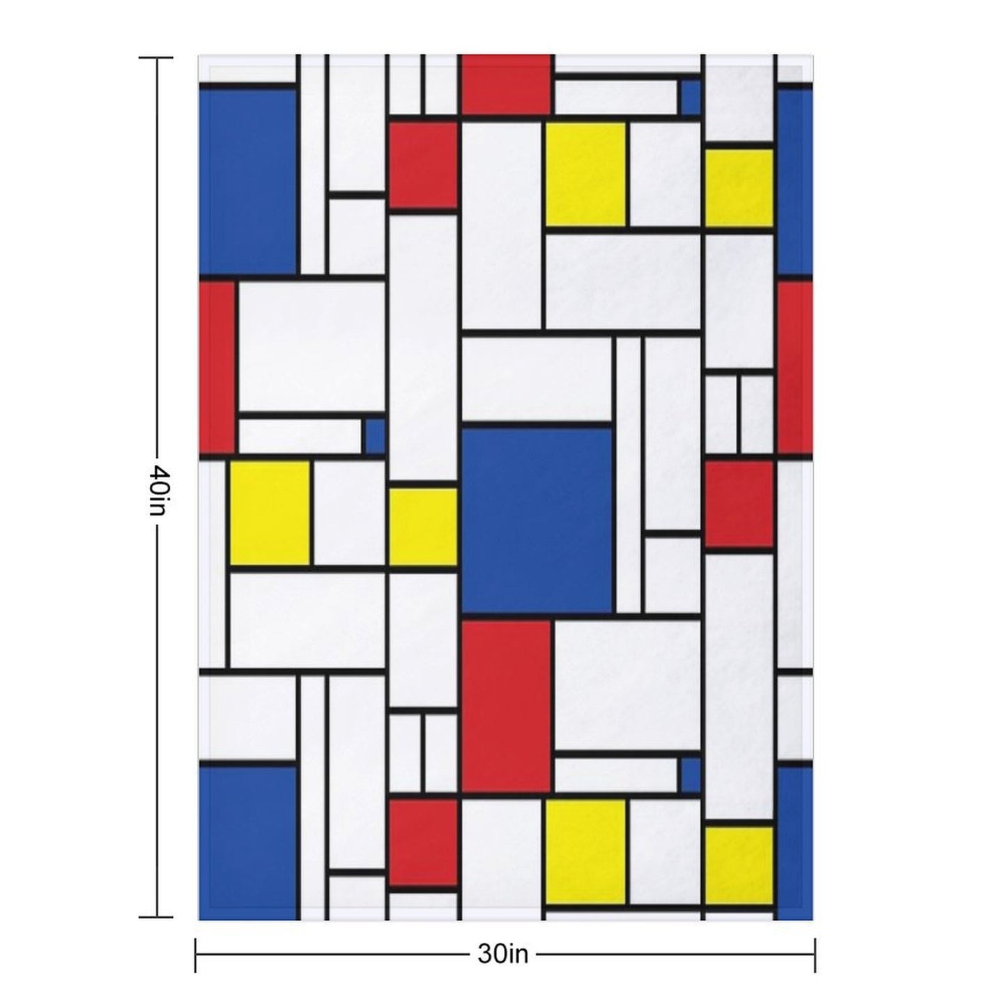 Mondrian Minimalist De Stijl Modern Art II © Fatfatin Anti-pilling Throw Blanket