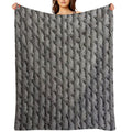 Tiny Gray Basketweave Pattern Quick-dry Throw Blanket