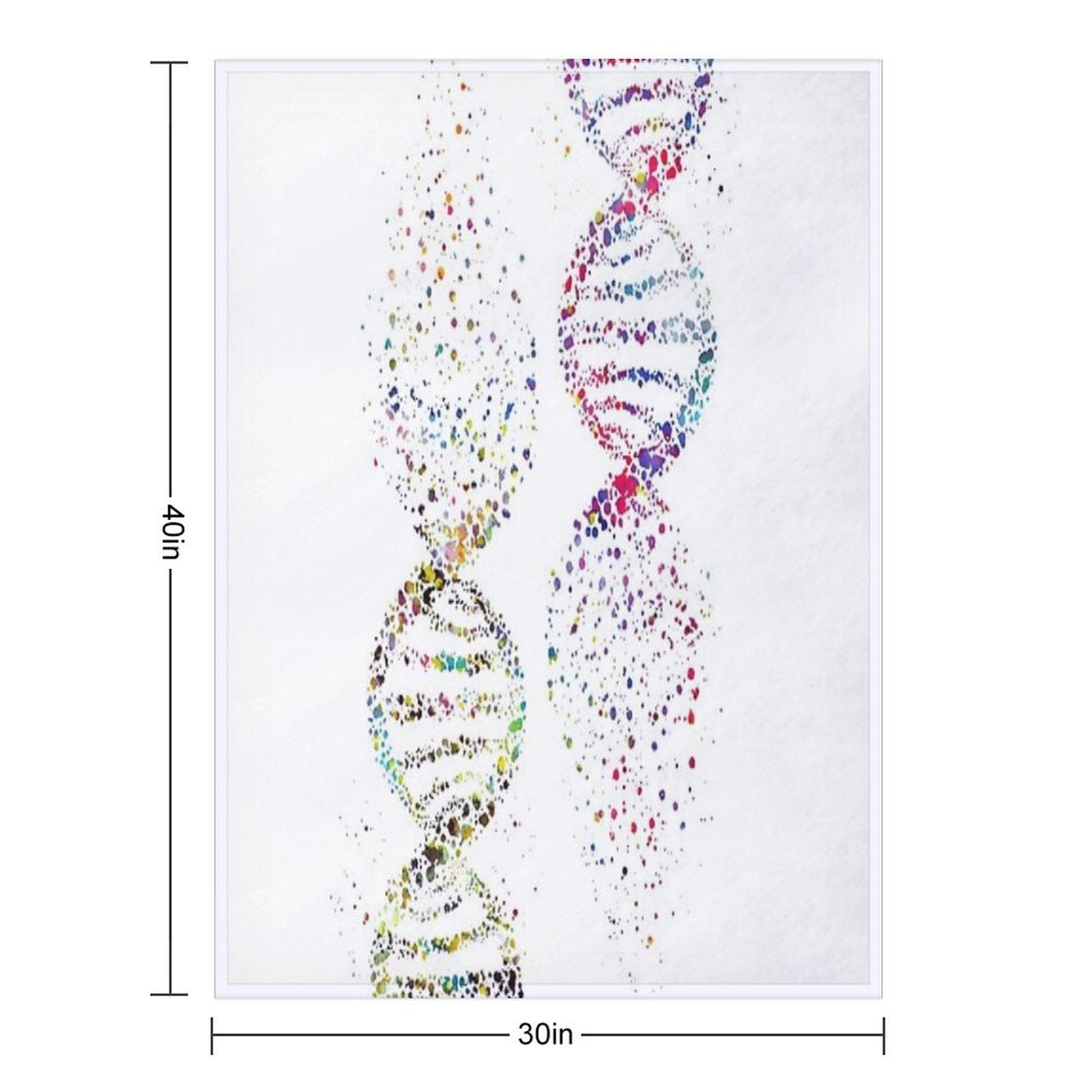 DNA, Watercolor Art,Dna Double Helix Genetic Compact Throw Blanket