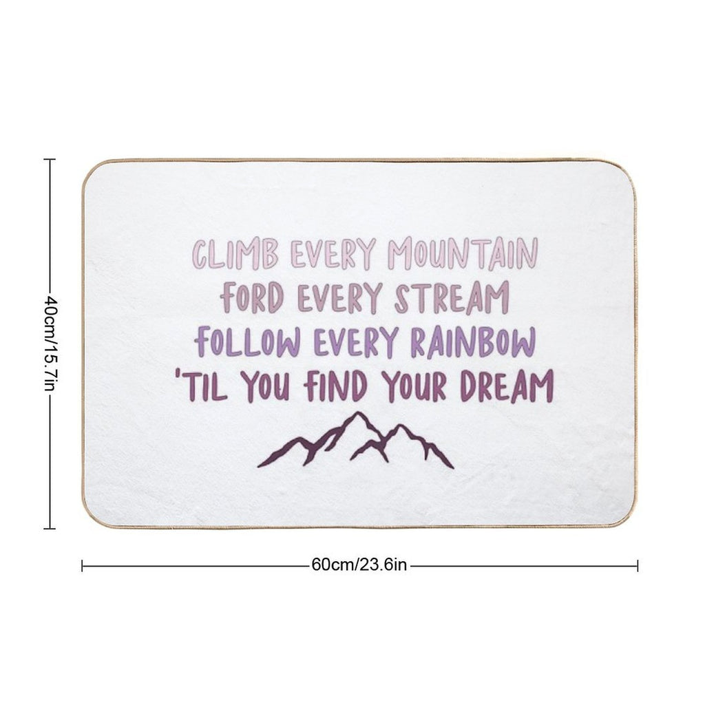 Sound of Music Climb Every Mountain  High-Traffic Bath Mat
