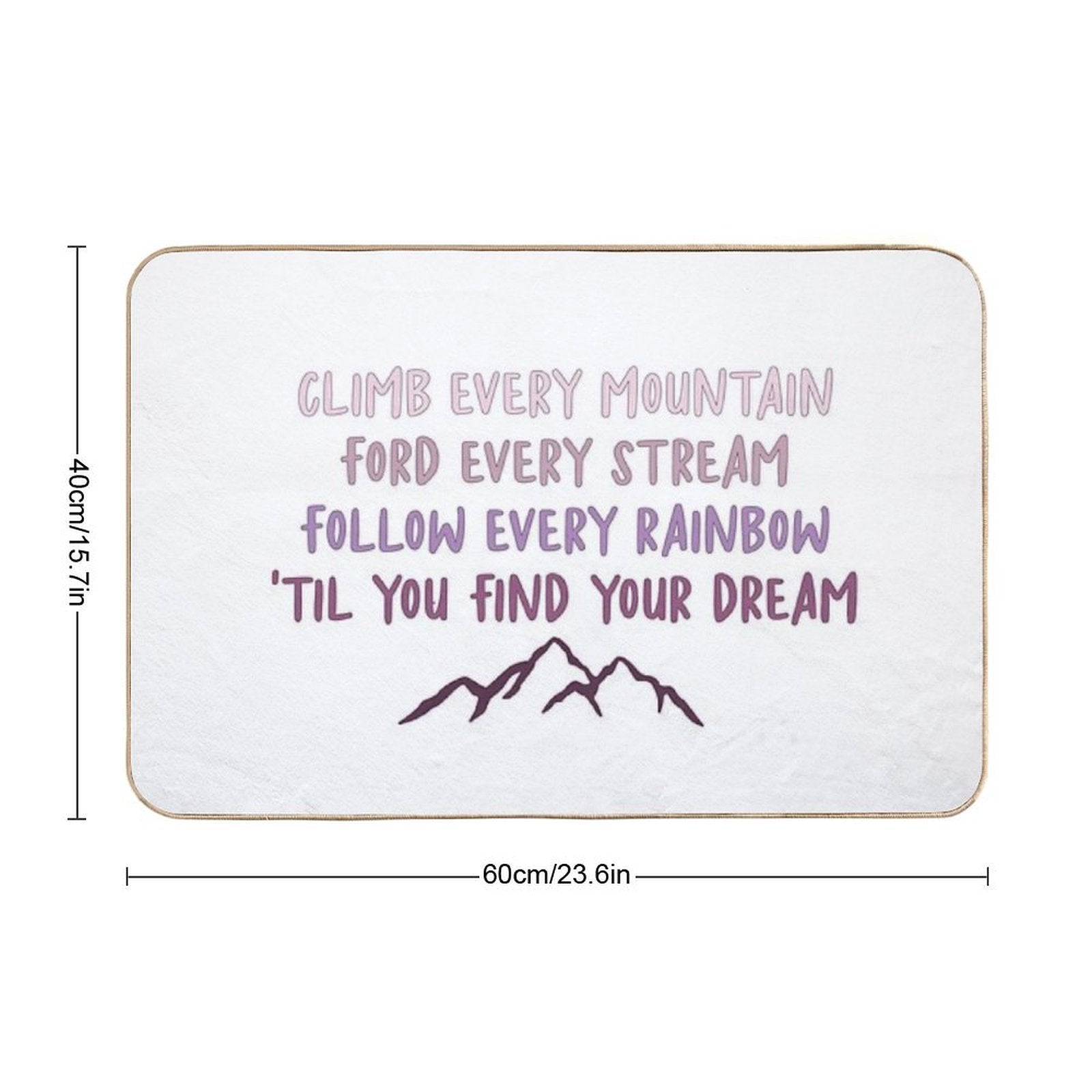 Sound of Music Climb Every Mountain  High-Traffic Bath Mat