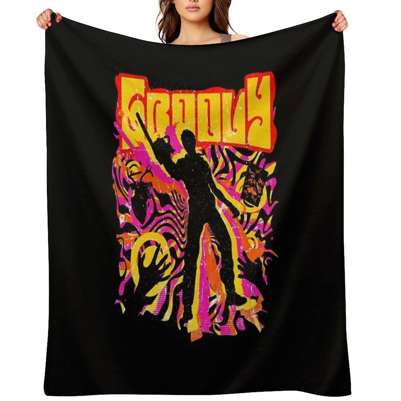 Stay Groovy - Evil Dead Sustainable Throw Blanket