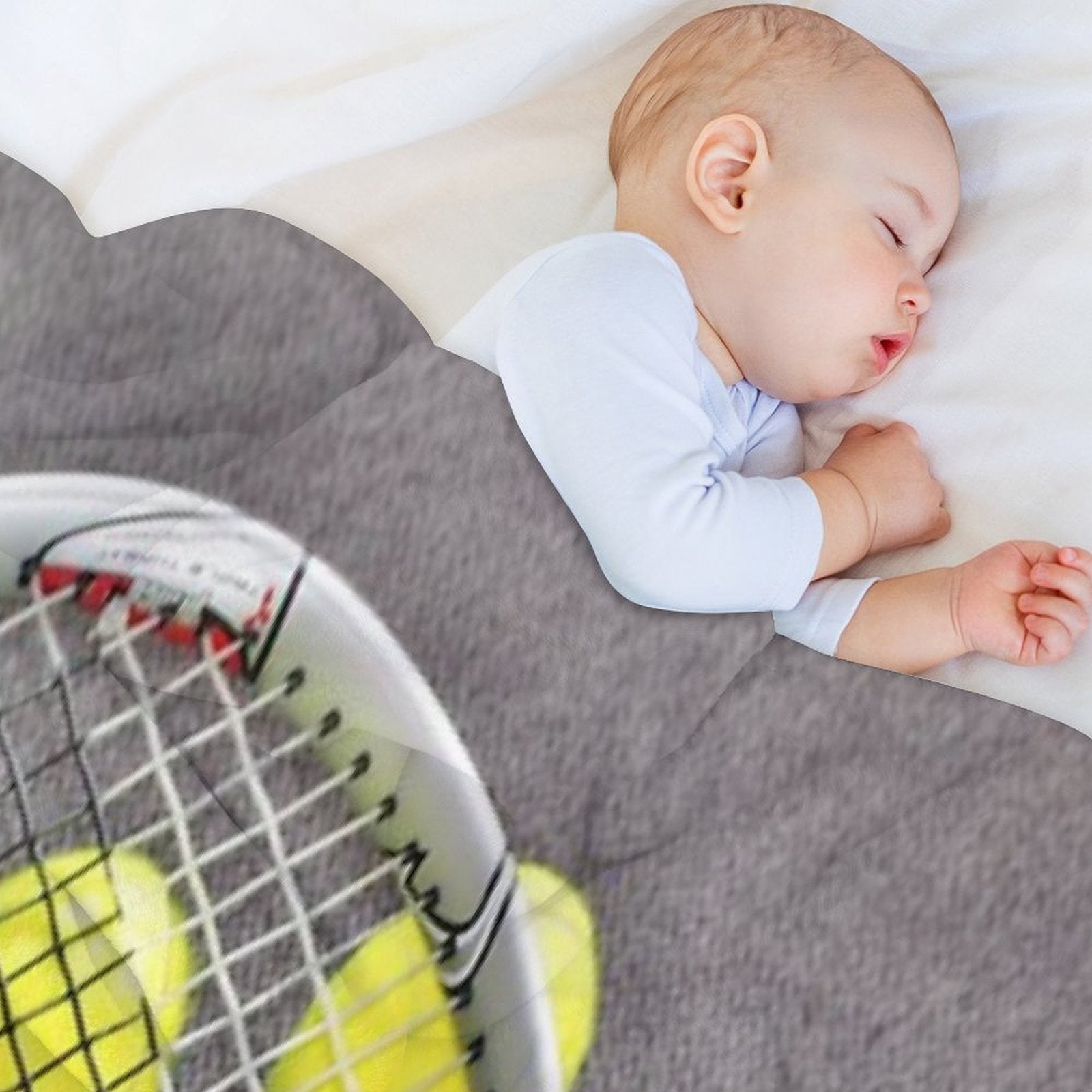 Tennis Ball Machine-washable Throw Blanket