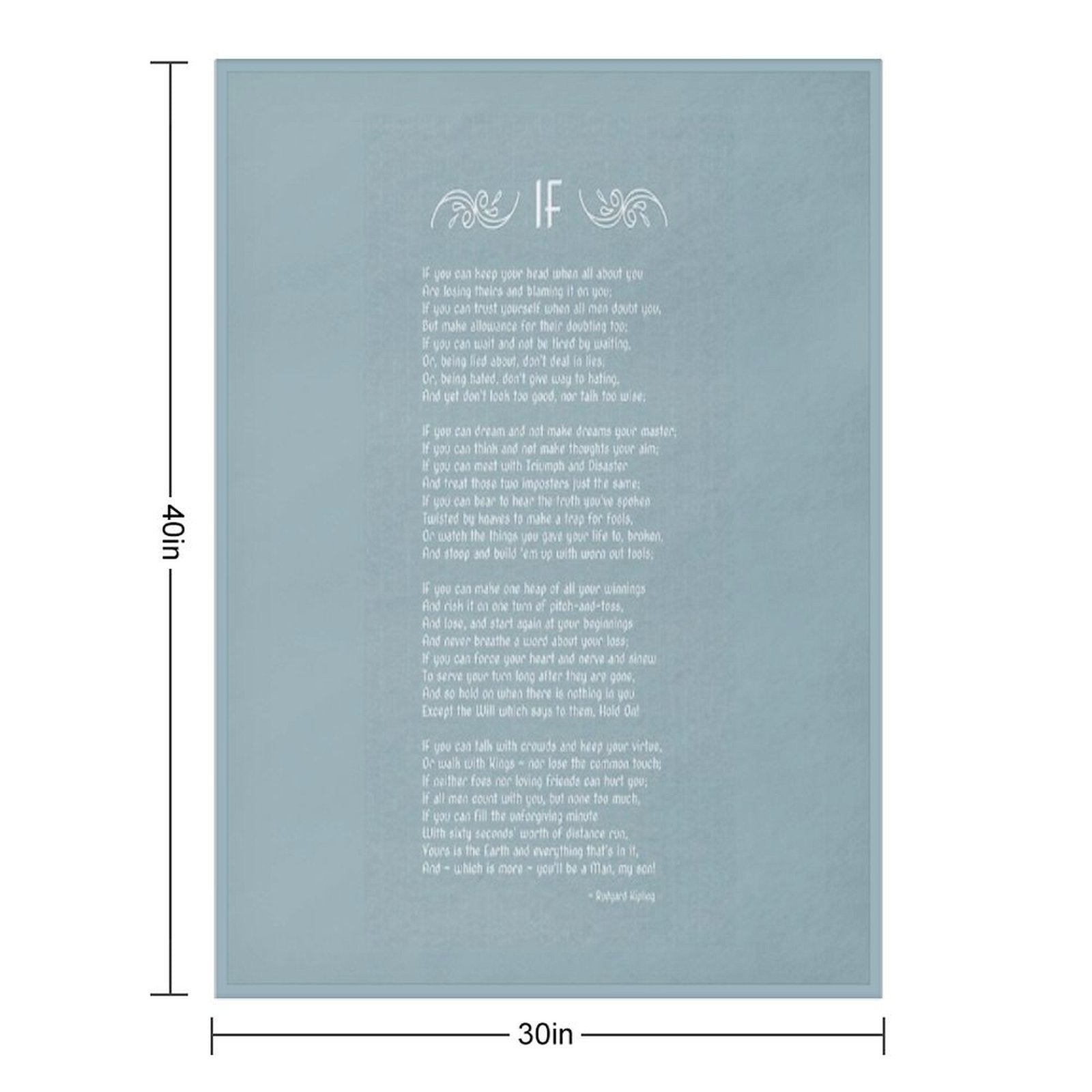 The Rudyard Kipling Poem IF Gift-ready Throw Blanket