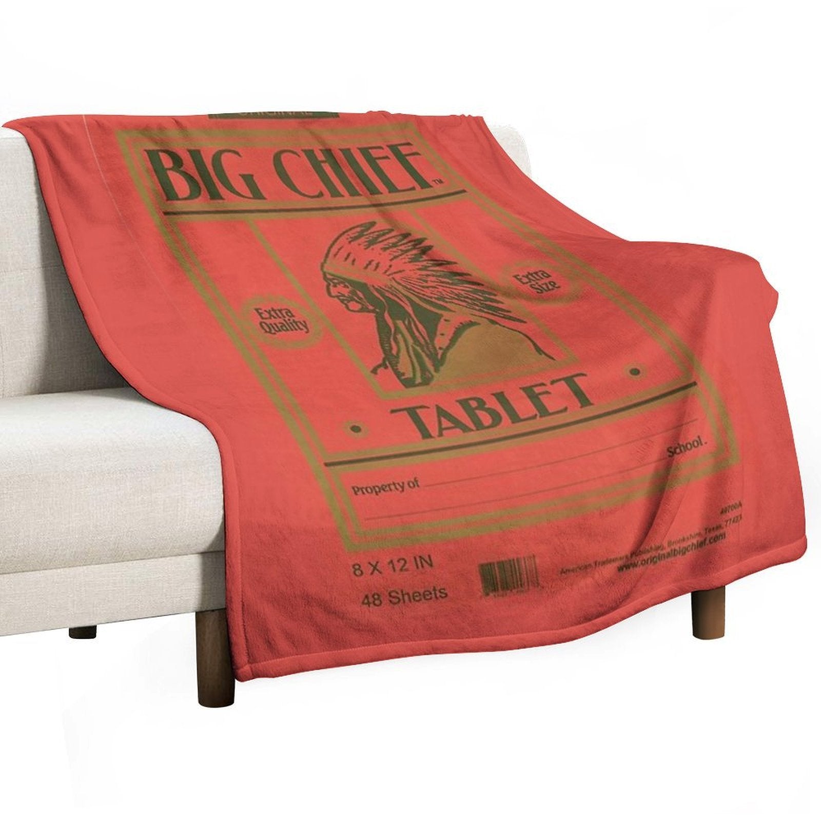 Big Chief Vintage Tablet Cover Quick-dry Throw Blanket