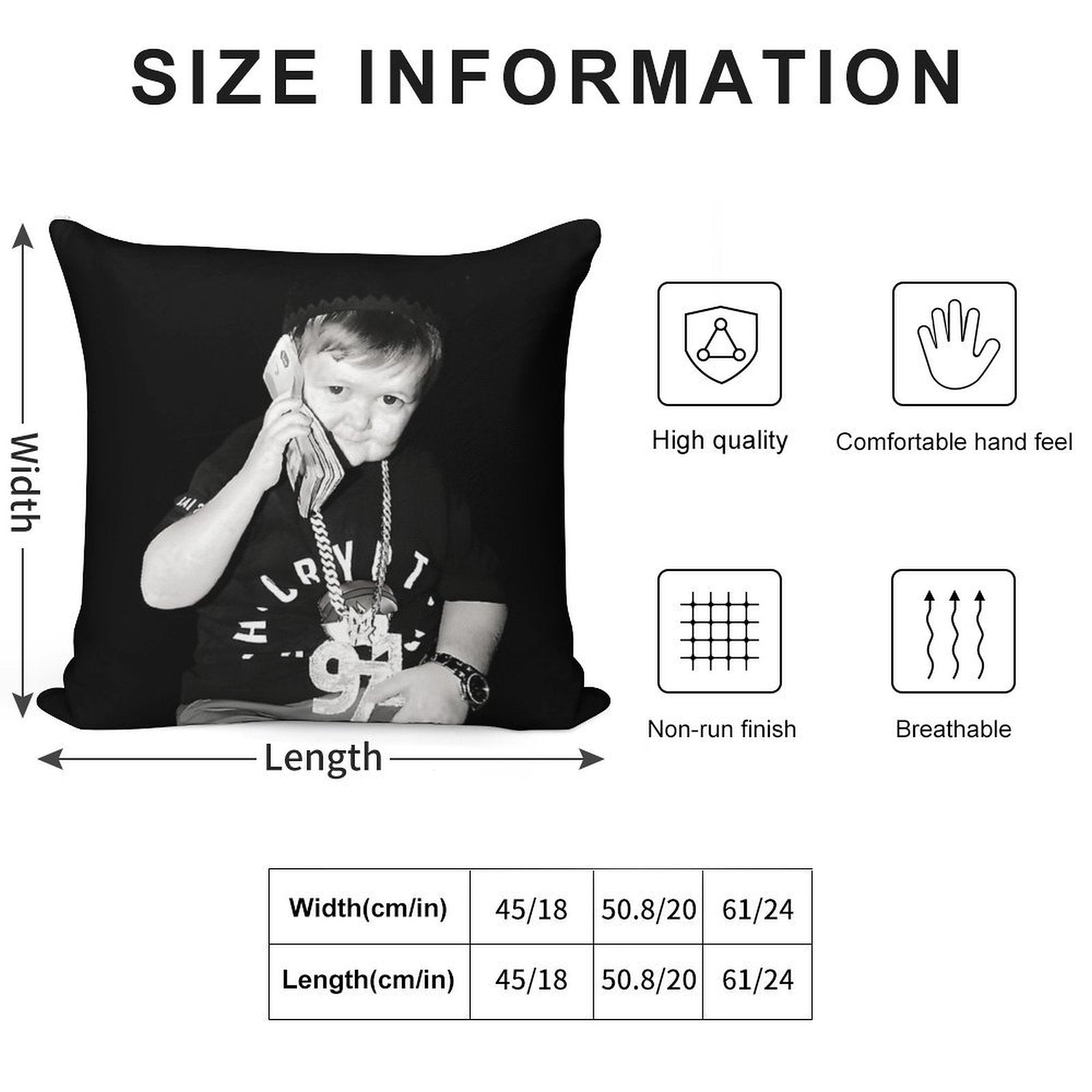Hasbulla Money Talks Soft Multiple Sizes Throw Pillow