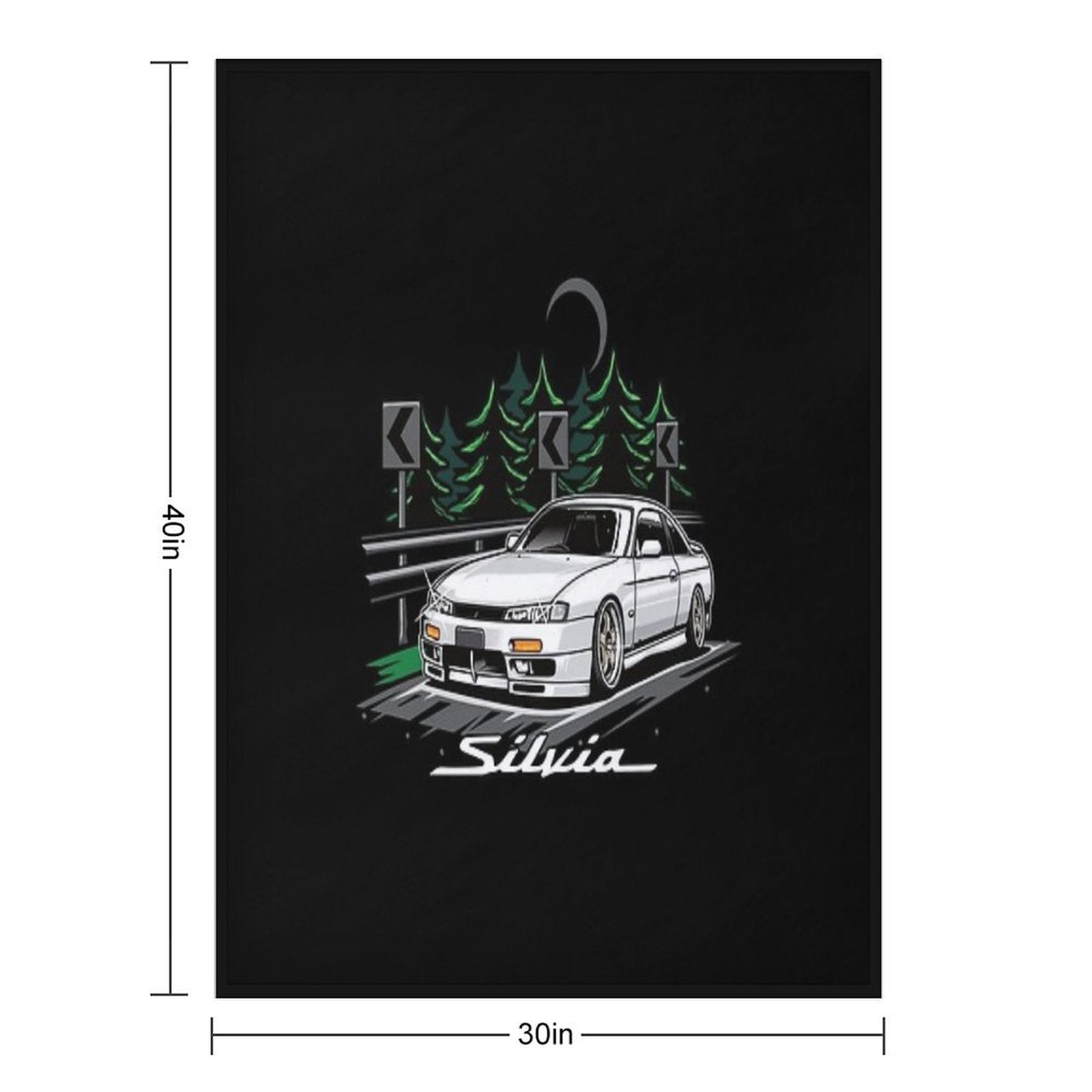 Silvia S14 Kouki Anti-pilling Throw Blanket
