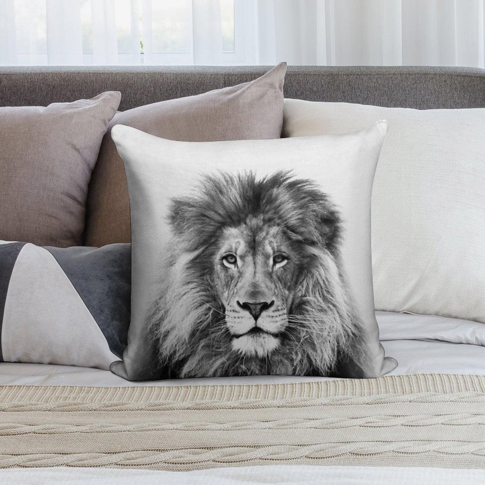 Lion Soft Gift Ready Throw Pillow