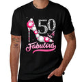 50 And Fabulous 50th Birthday Diamond  Tagless Design T-Shirt
