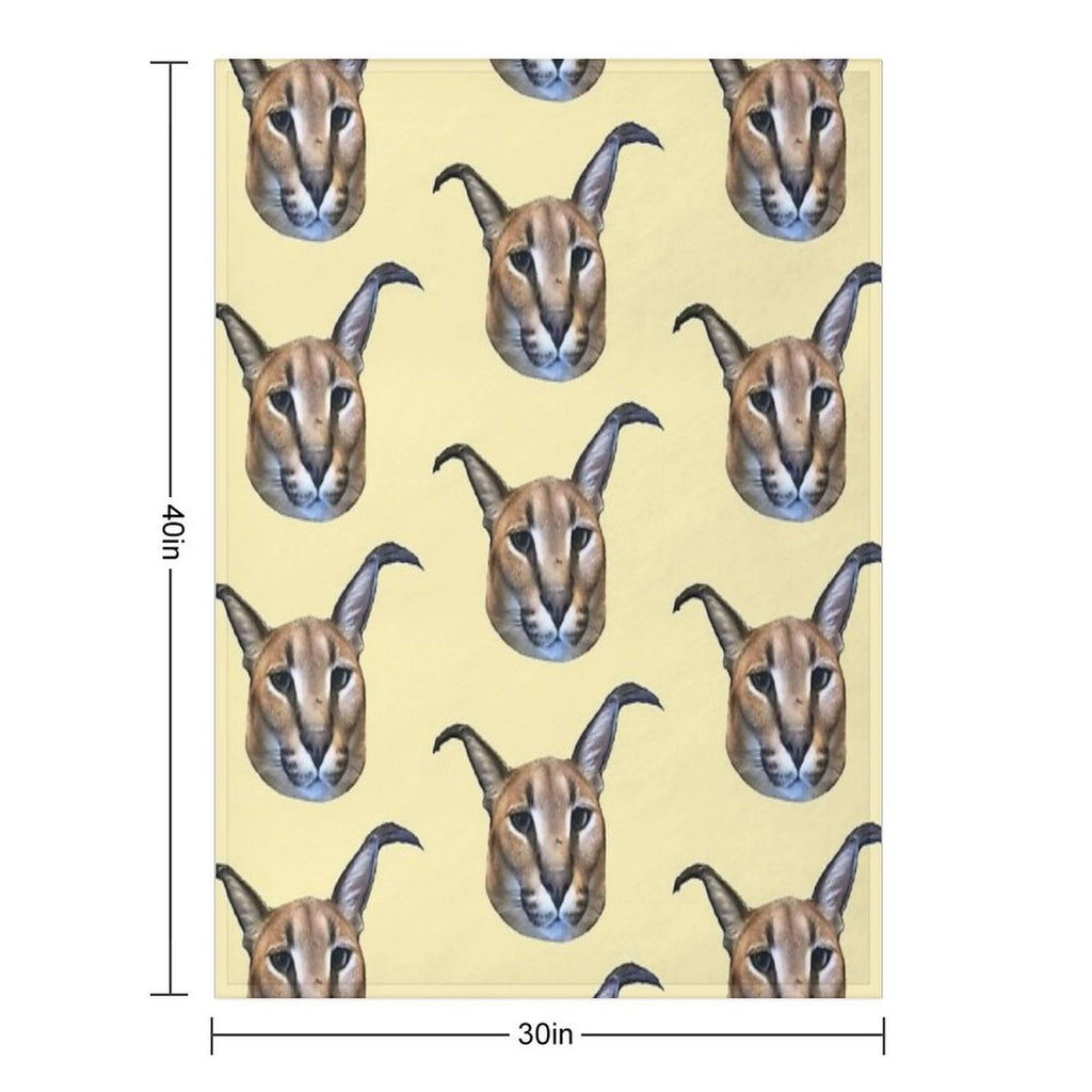 Big Floppa Easy Care Throw Blanket