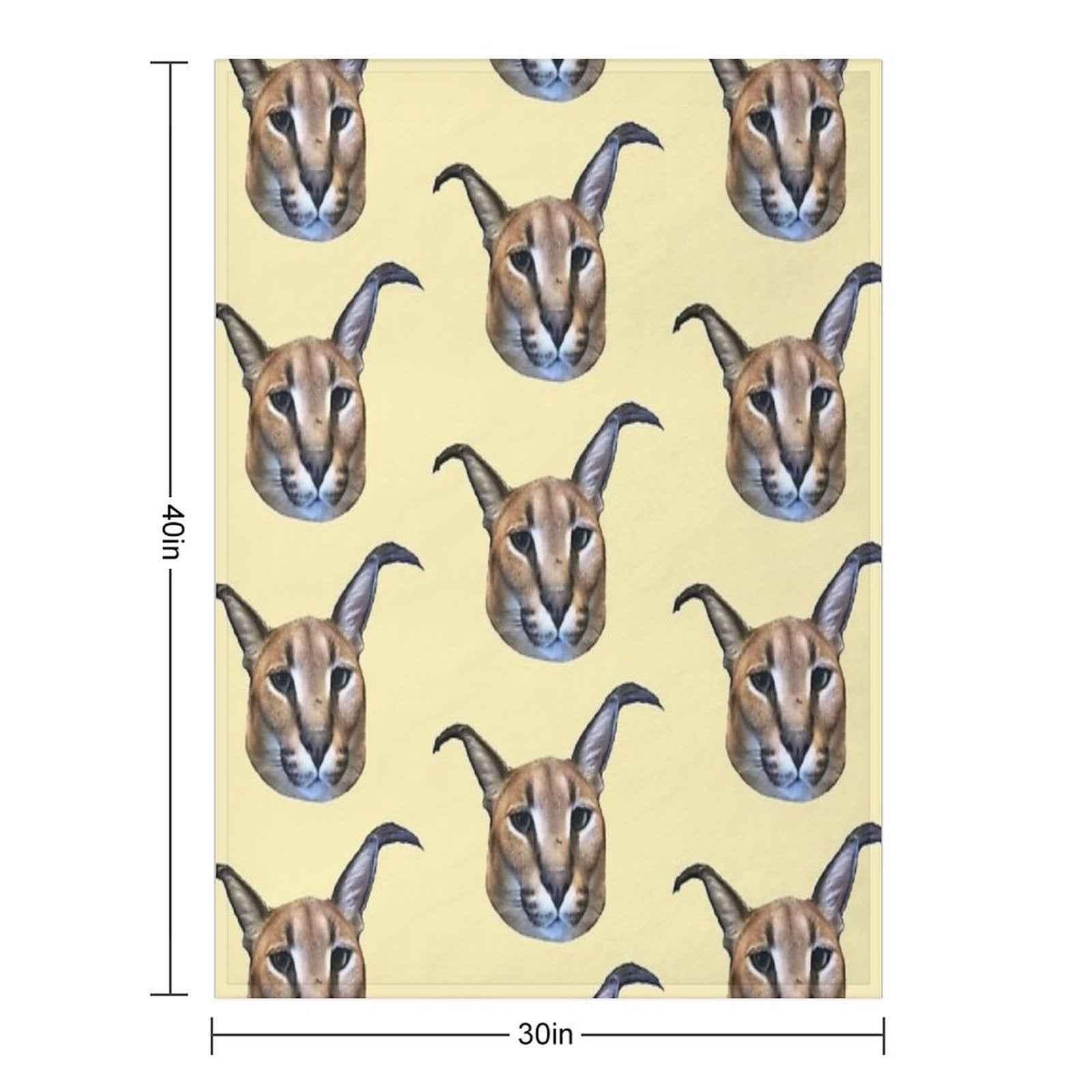 Big Floppa Easy Care Throw Blanket