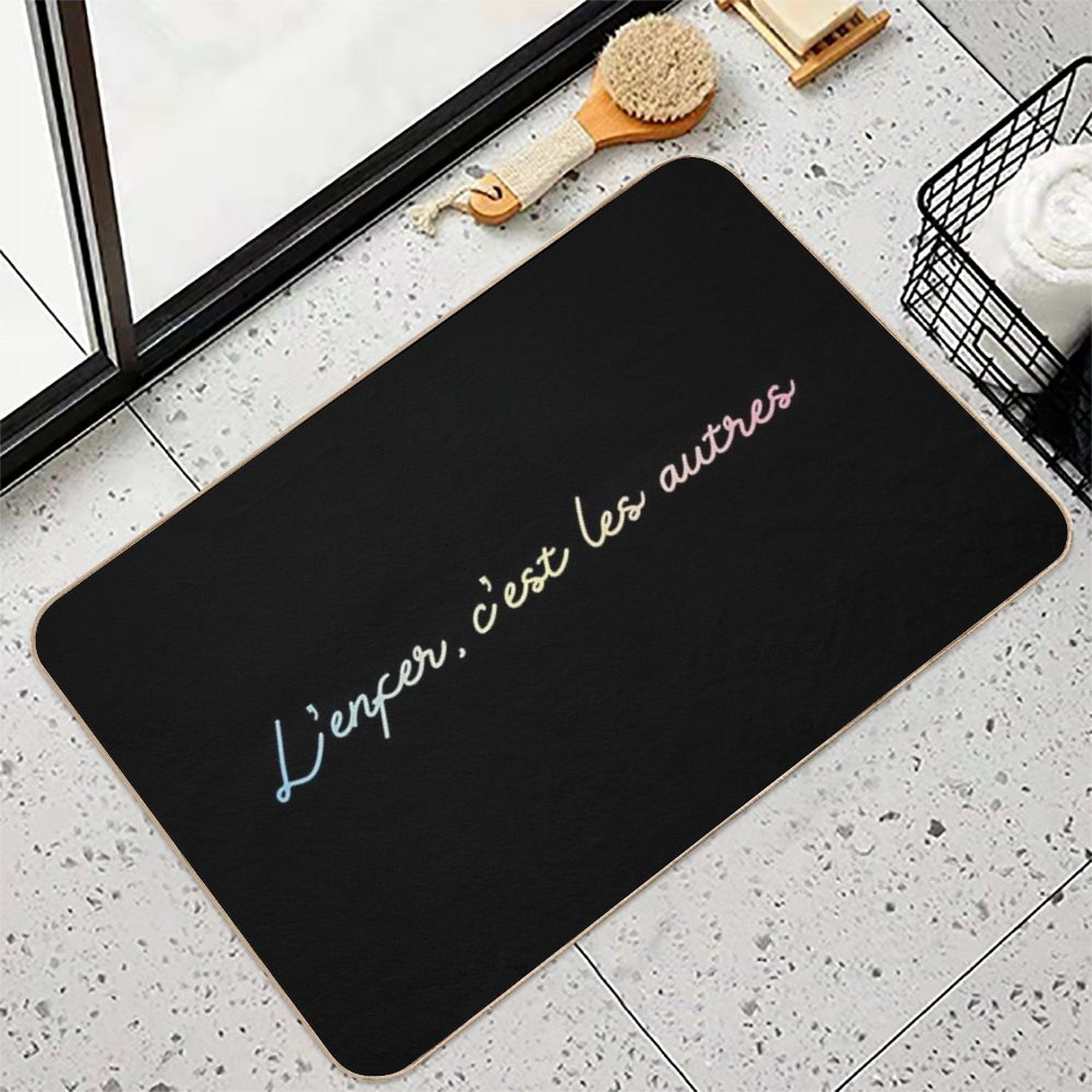L’enfer, C’est Les Autres  Stain-Proof Bath Mat