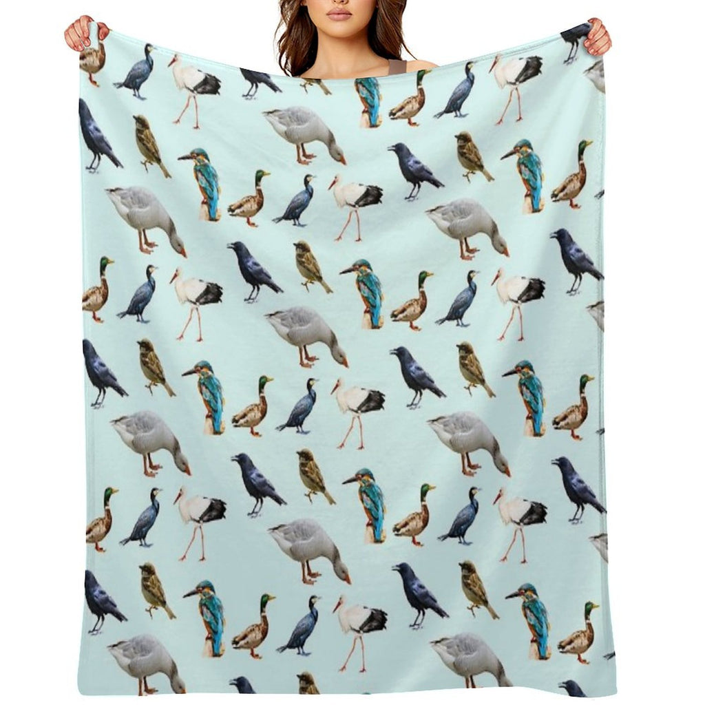 Bird Collection Quick-dry Throw Blanket