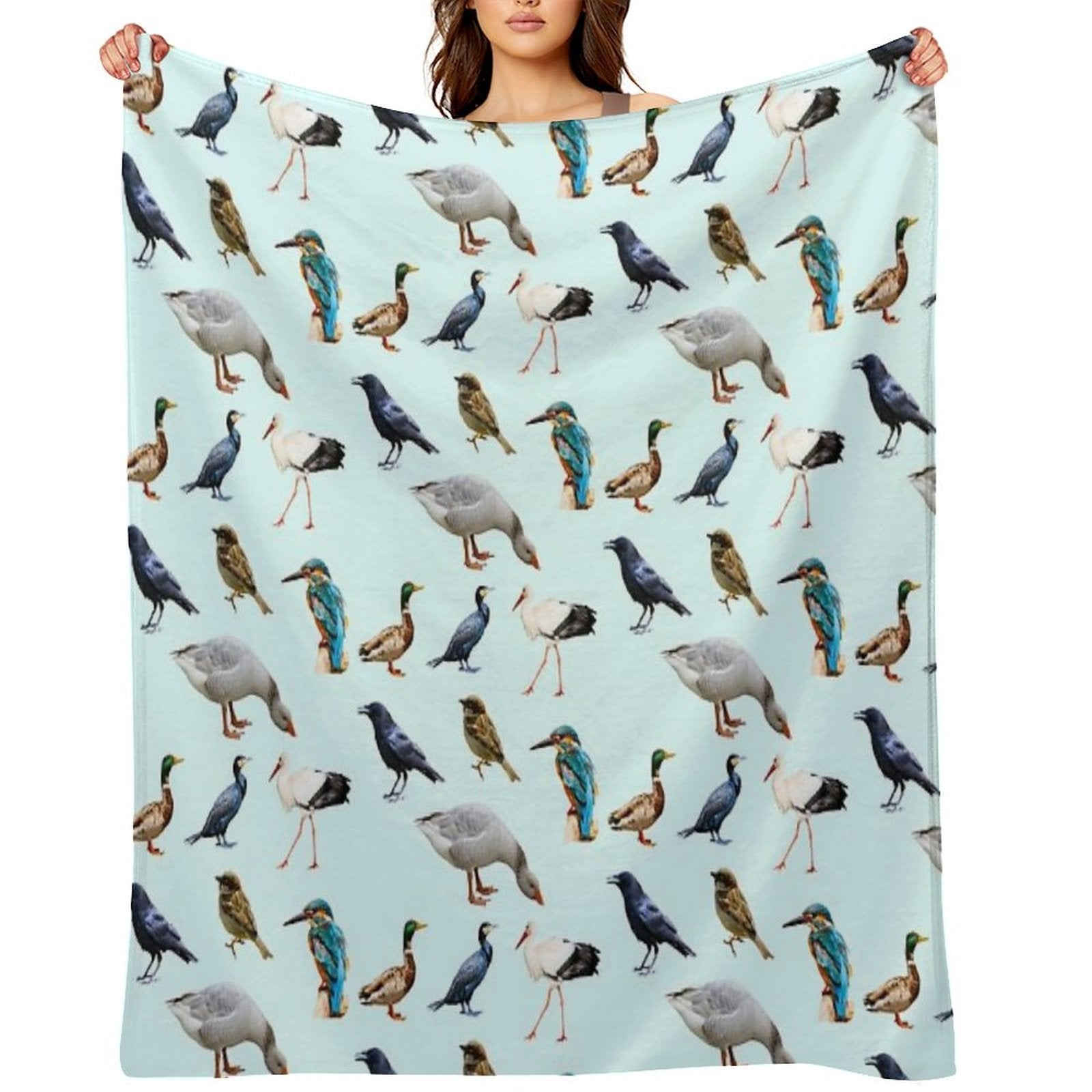 Bird Collection Quick-dry Throw Blanket