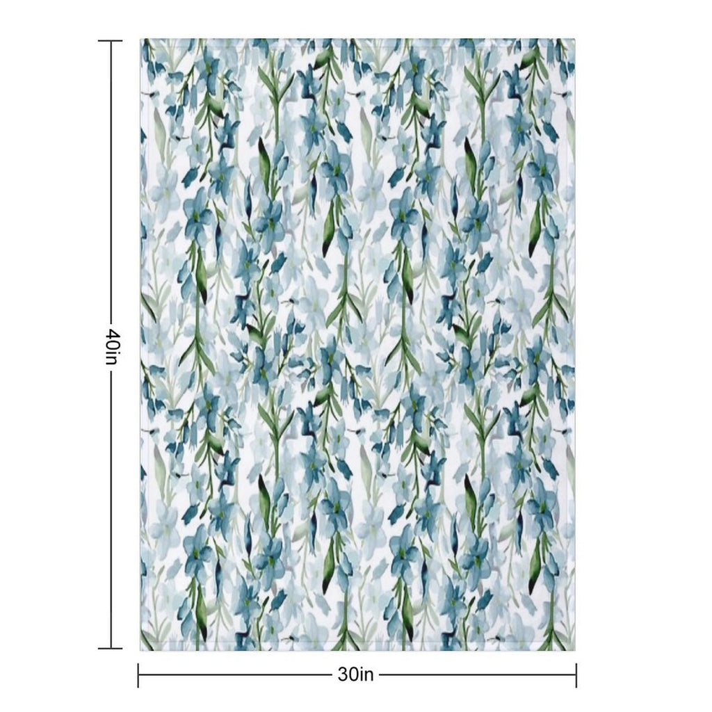 Blue Branches Lightweight Throw Blanket
