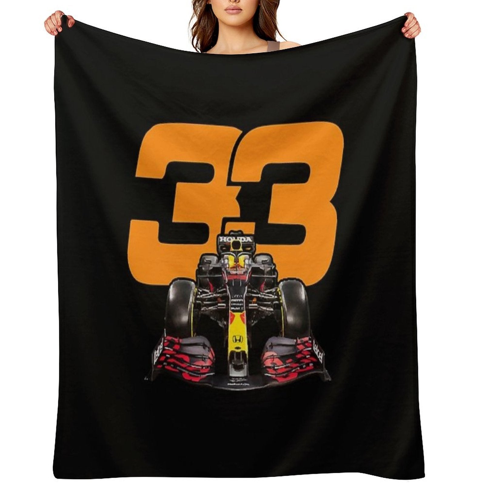 Max Verstappen 33 Formula 1  Design 3 Versatility Throw Blanket