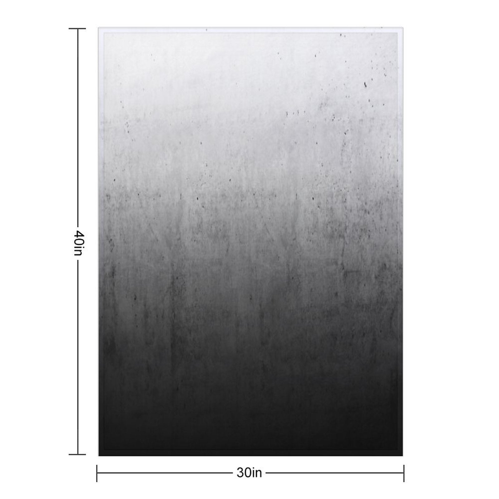 Black Ombre on Concrete Texture Plush Throw Blanket