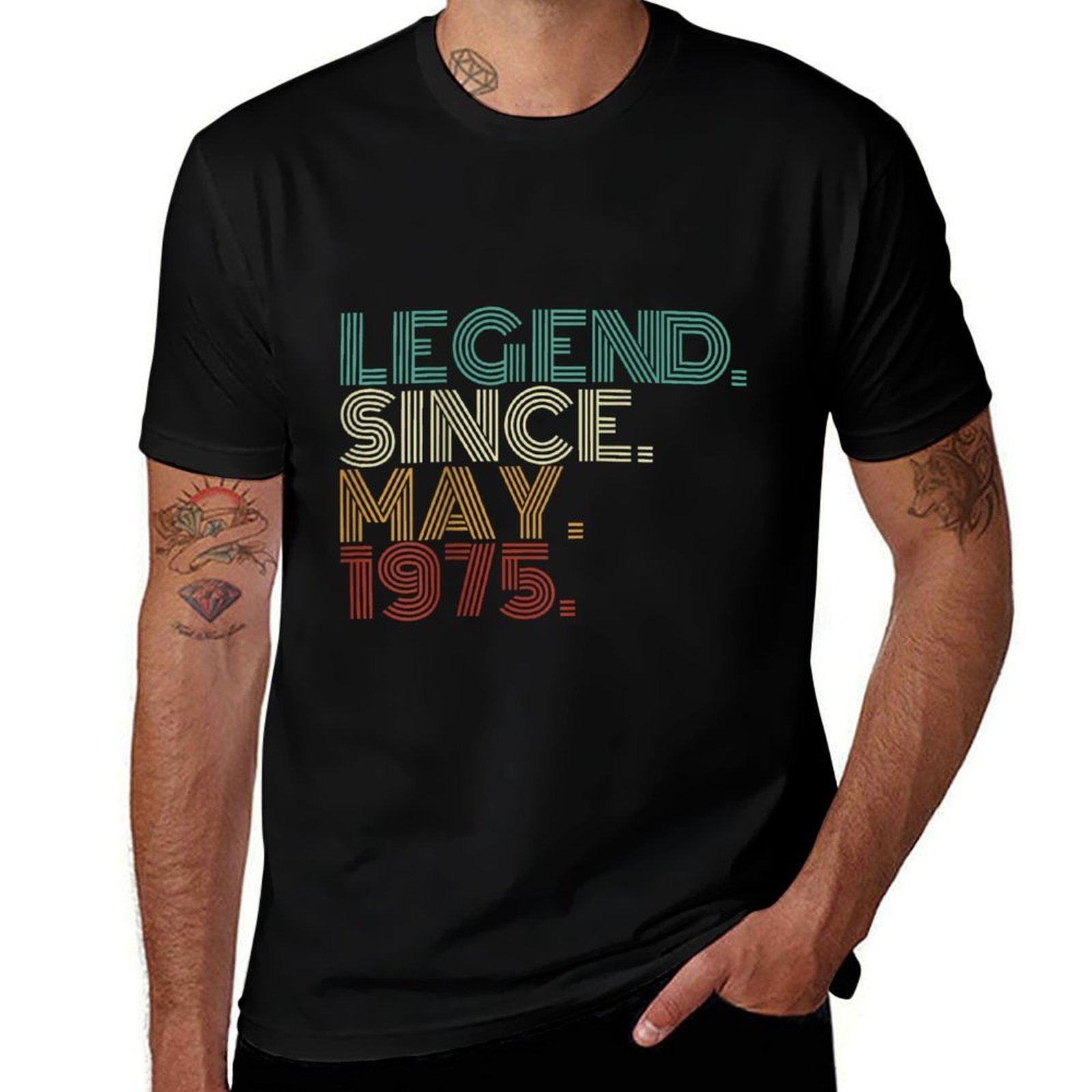 50 Years Old Legend Since May 1975 50th Birthday  Soft T-Shirt