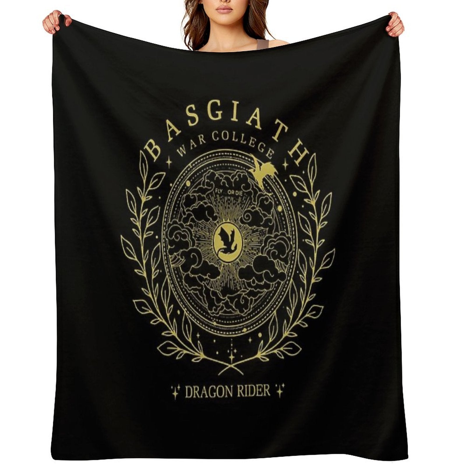 Basgiath War College Fourth Wing Dragon Rider Fantasy Book Lover Gifts Multi-functional Throw Blanket
