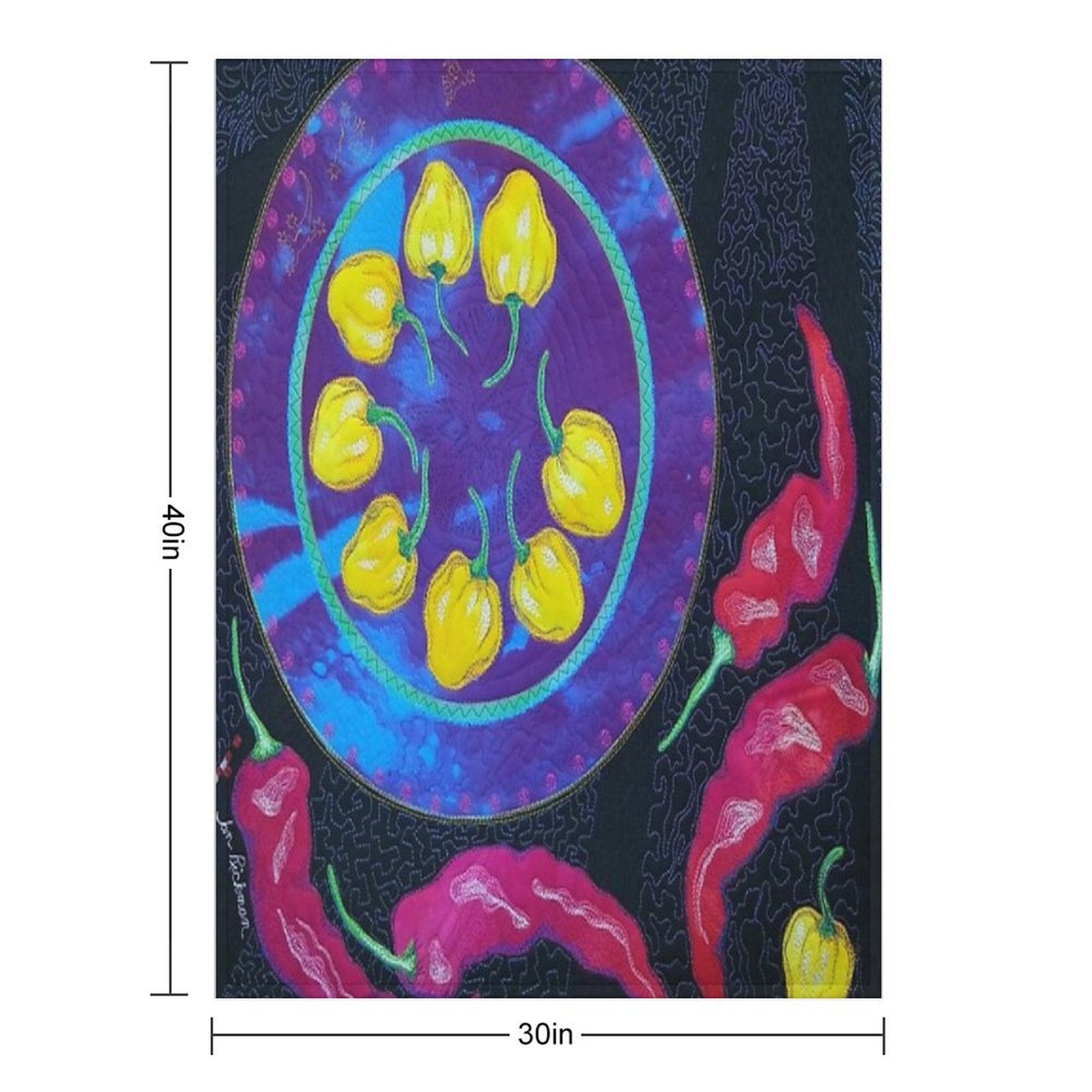 Hotta Hotta - Hot Chili Peppers Velvety-soft Throw Blanket