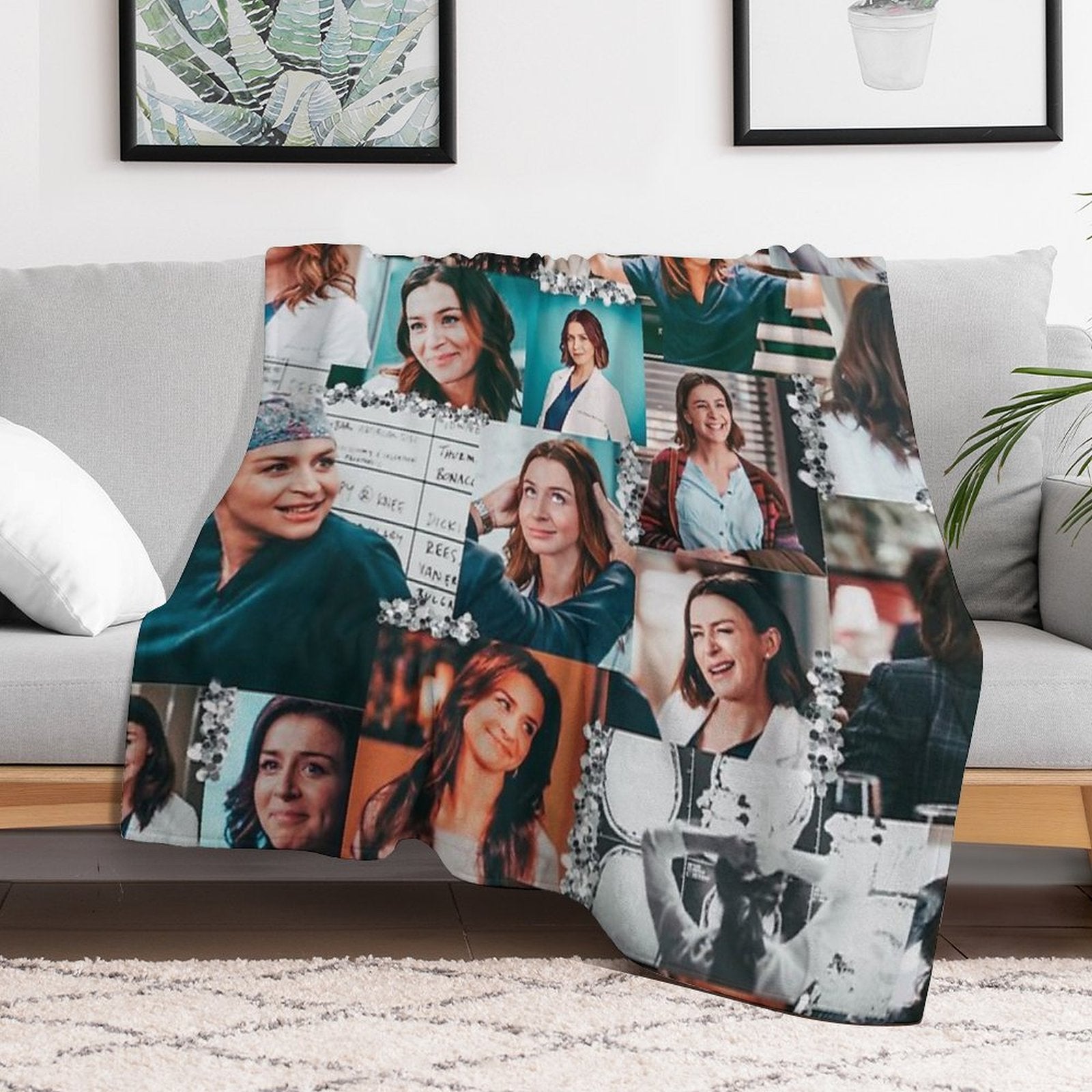 Amelia Shepherd Collage ) Quick-dry Throw Blanket