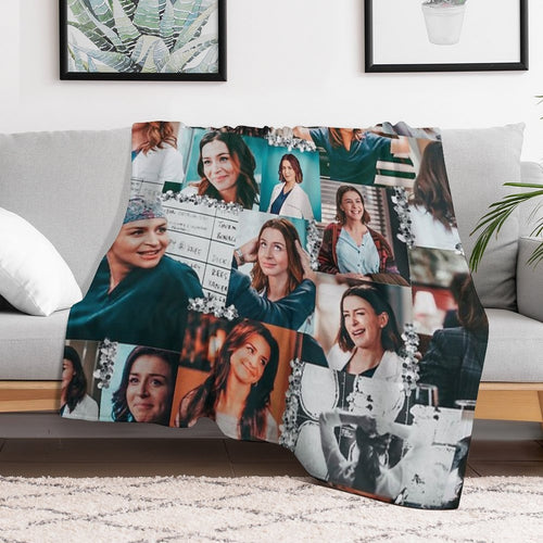 Amelia Shepherd Collage ) Quick-dry Throw Blanket