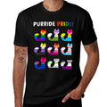 Purride Pride Cat LGBT Gay Pride Month Cute Pet Rainbow  Easy-care T-Shirt