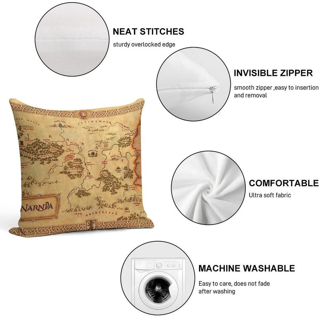 Map of Narnia Soft Multiple Sizes Throw Pillow